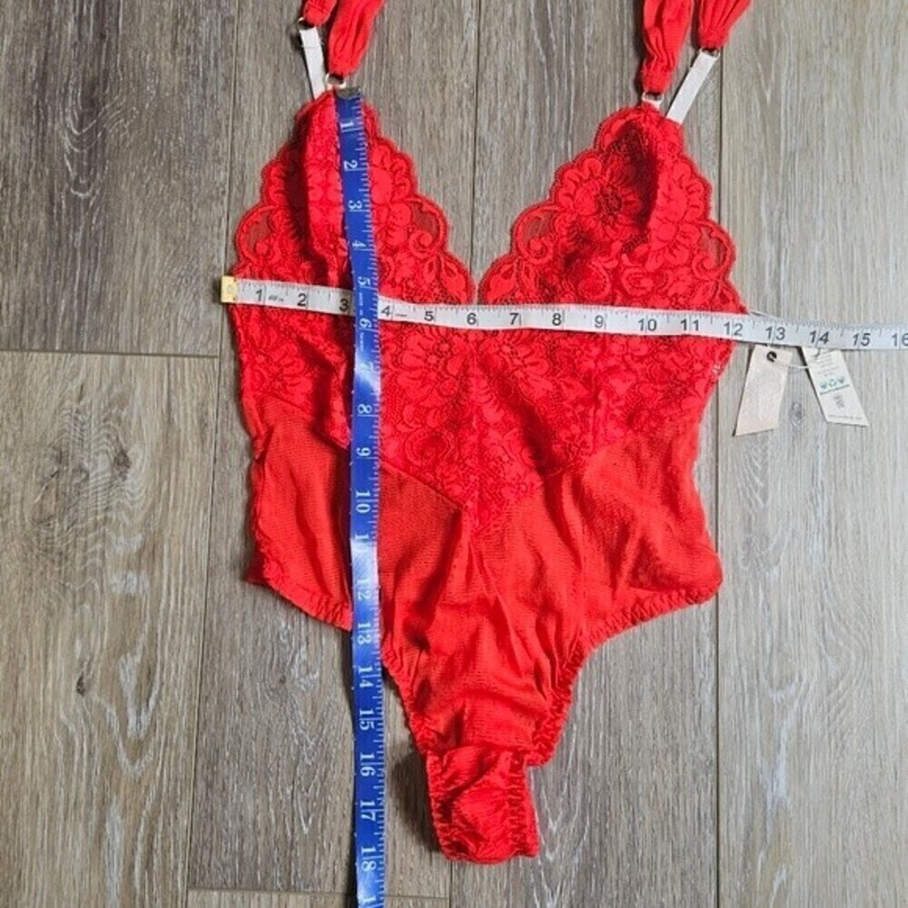 Free People We Are HAH Cheap And Cheerful Bodysuit Red Women's Small Revolve - Picture 7 of 13